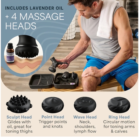 LifePro Spinergy Deep Tissue Rotary Massage Gun – Brand New! - Picture 5 of 8